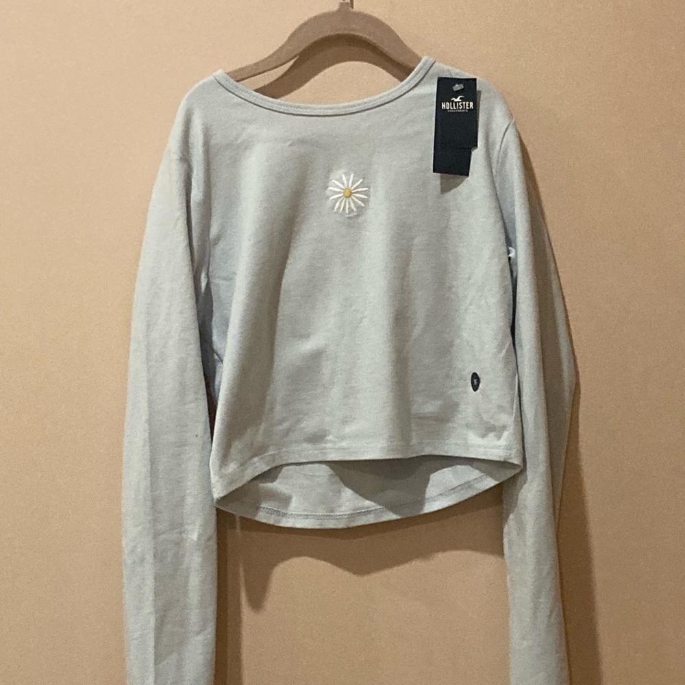 Blue Hollister Flower Top